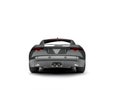 Dark gray metallic modern sports concept car - back view Royalty Free Stock Photo