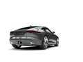 Dark gray metallic modern sports concept car - tail side shot