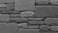 Dark Gray Rough Textured Stacked Stone Wall Pattern with Natural Irregular Edges and Subtle White Veining Keywords Royalty Free Stock Photo