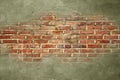 Dark gray scratched texture on old brick wall background. Royalty Free Stock Photo