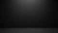 Dark Gray Studio Background with Subtle Spotlight Effect and Floor black Royalty Free Stock Photo