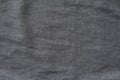 Dark gray textured fabric. Close-up. Background