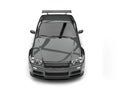 Dark gray urban sports car - top down front view Royalty Free Stock Photo