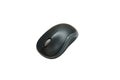 Dark gray wireless optical laser computer mouse with a wheel between the buttons on a white isolated background. An Royalty Free Stock Photo