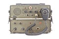 Dark green amateur ham radio on white background Royalty Free Stock Photo