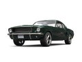 Dark green American vintage muscle car - restored to mint condition