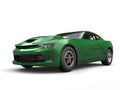 Dark green awesome muscle car