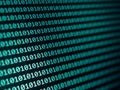 Dark green background with binary code numbers. Data Breach, Malware, Cyber Attack Royalty Free Stock Photo