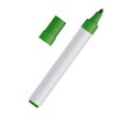Dark green blue felt-tip pen on white background Royalty Free Stock Photo