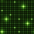 Dark green grid with shining points.