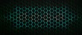 Dark green hexagon background and blue light Royalty Free Stock Photo