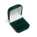 Dark green jewelry box Royalty Free Stock Photo