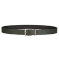 Dark green leather belt on white background. Leather belt isolated on white Royalty Free Stock Photo