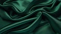 Dark Green Luxurious Silk Satin: Opulent, Glossy, and Elegant Background Designs. Generative AI Illustration.