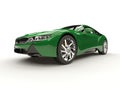 Dark green modern sports car Royalty Free Stock Photo