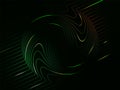 Dark green neon abstract digital swirl wave background Royalty Free Stock Photo