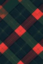 Dark green and red plaid pattern with bold geometric lines