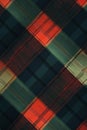 Dark green and red plaid pattern with bold geometric lines