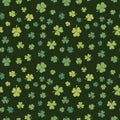 Shamrock seamless pattern. Vector Patricks Day background