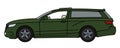 The dark green sports station wagon
