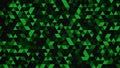 Dark green triangles extruded background 3D render