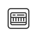 Simple Keyboard Icon Design, Vector Illustration Royalty Free Stock Photo