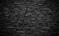 Dark grey brick stone wall texture background with vintage style for design art work Royalty Free Stock Photo