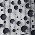 Dark grey circular objects suspended on vertical white grey striped abstract background black Royalty Free Stock Photo