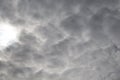 Dark and grey clouds form in the sky Royalty Free Stock Photo