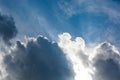 Dark and grey clouds form in the sky Royalty Free Stock Photo