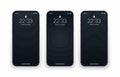 Dark Grey 3D Layered Smooth Dynamic Structure Wallpapers On Isolate Mobile Phone