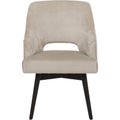 Dark Grey - Furniture - Sunpan, EIGHLAND DINING CHAIR - ANTIQUE BRASS - DARK GREY FABRI, Bar Stool with Cushion with white backgr