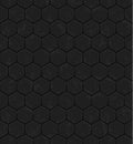 Dark grey hexagons of metal, stone. Seamless vector texture. Technology seamless pattern.