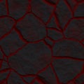 Dark grey old but still hot lava, cracked in red color, seamless background, very high resolution, red color