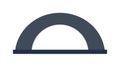 Dark Grey Protractor Vector Icon, vector design Generative AI Royalty Free Stock Photo