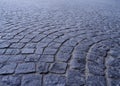 Dark grey stone pavement