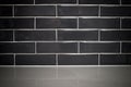 Subway tile background in kitchen Royalty Free Stock Photo