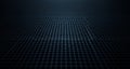 Dark Grid Background with Perspective Royalty Free Stock Photo