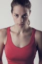 Sports Woman Dark Gritty. Female Athlete Royalty Free Stock Photo