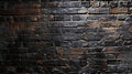 Dark Grungy Brick Wall Texture Background Royalty Free Stock Photo