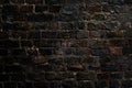 Dark Grungy Brick Wall Texture Background Royalty Free Stock Photo