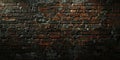 Dark Grungy Brick Wall Texture Background Royalty Free Stock Photo