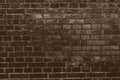 Dark grunge Dirty texture for design brick wall texture background. Brown color brick wall. Royalty Free Stock Photo