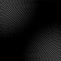 Dark halftone circle dotted corners. Vector monochrome ink dotted grunge background