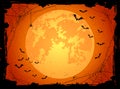 Dark Halloween background with bats