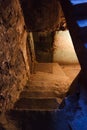 Dark hallway with pebbles Royalty Free Stock Photo