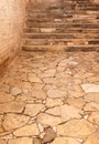 Dark hallway with polished pebbles Royalty Free Stock Photo