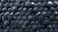 Dark Hexagonal Geometric Pattern with Depth Royalty Free Stock Photo
