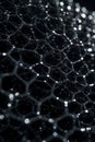 Dark Hexagonal Honeycomb Pattern With Blue Glow, Portrait Images Generative AI Royalty Free Stock Photo