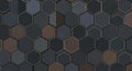 Dark Hexagonal Pattern Background Royalty Free Stock Photo